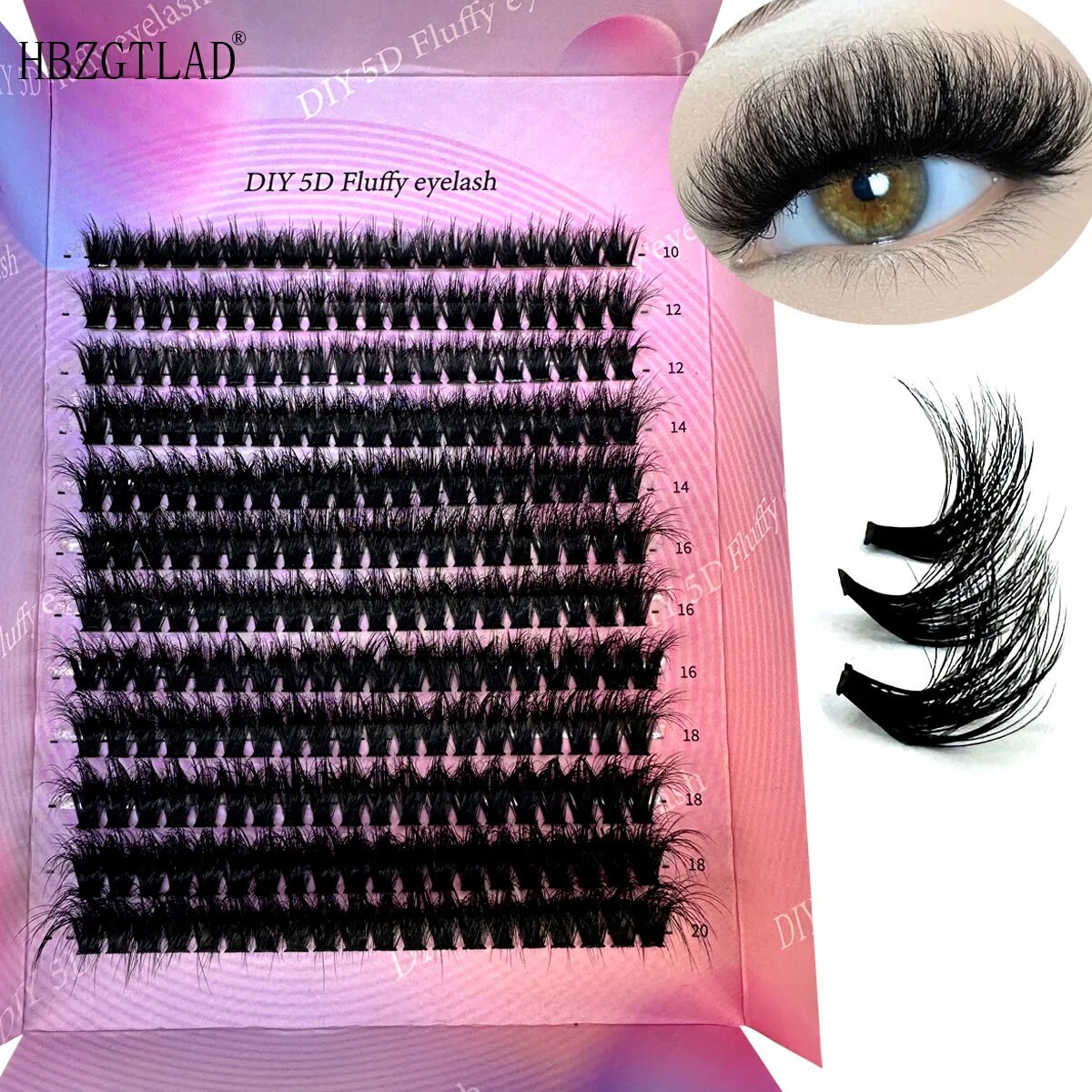 Eyelash Extension Anime - 240Ps DIY 5D puszyste rzęsy klastry