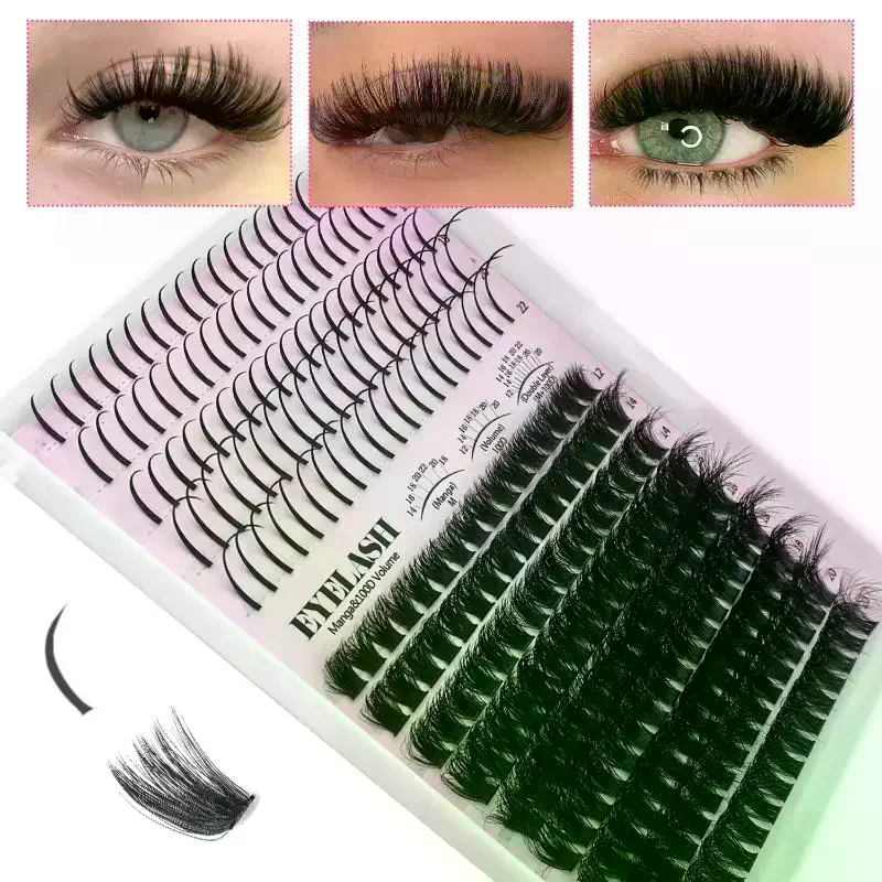 Eyelash Extension Volume Lashes - Zestaw Kępek Rzęs, Rzęsy w Kępkach,