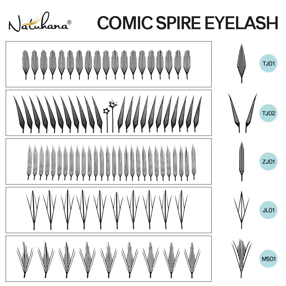 Eyelash Extension Anime - NATUHANA Comic Spire Eyelash C D