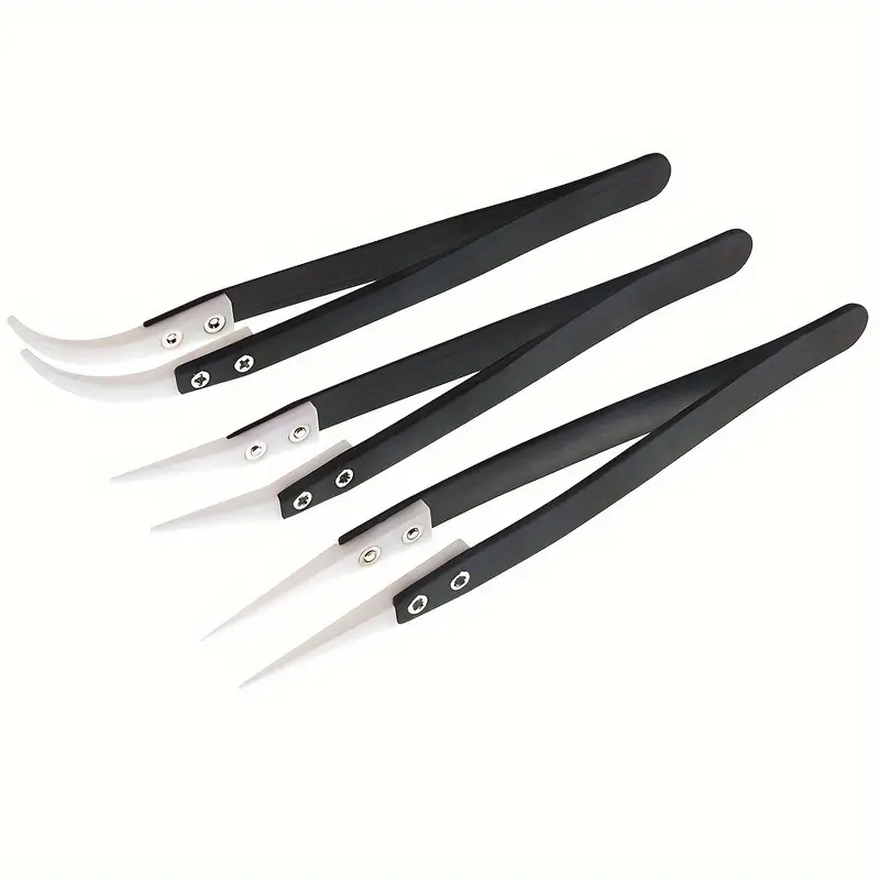 Isolation Tweezer Curved - Ceramiczne pęsety antystatyczne, przemysłowe ceramiczne pęsety