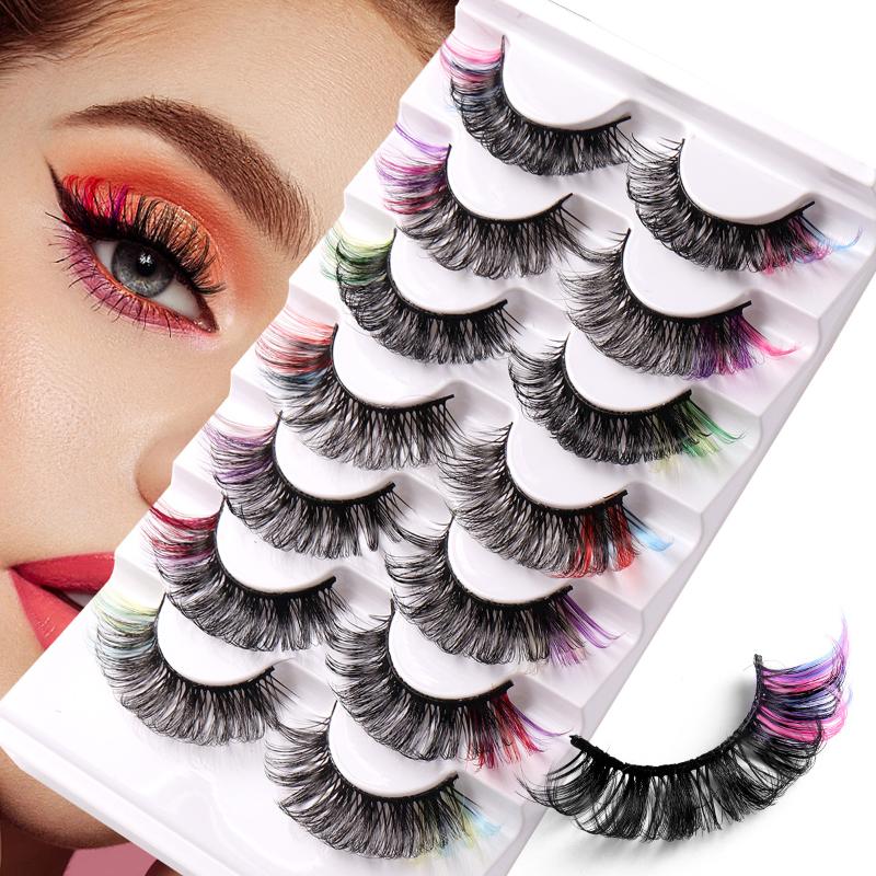 7 Par Kolorowych Sztucznych Rz – Eyelash Extension Volume Lashes recenzja i cena
