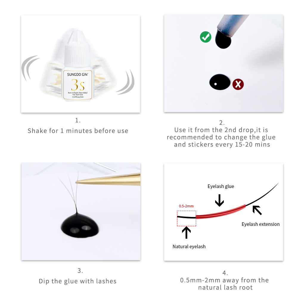 Klej do przedłużania rzęs 3S F – Eyelash Extension Eye Irritation recenzja i cena