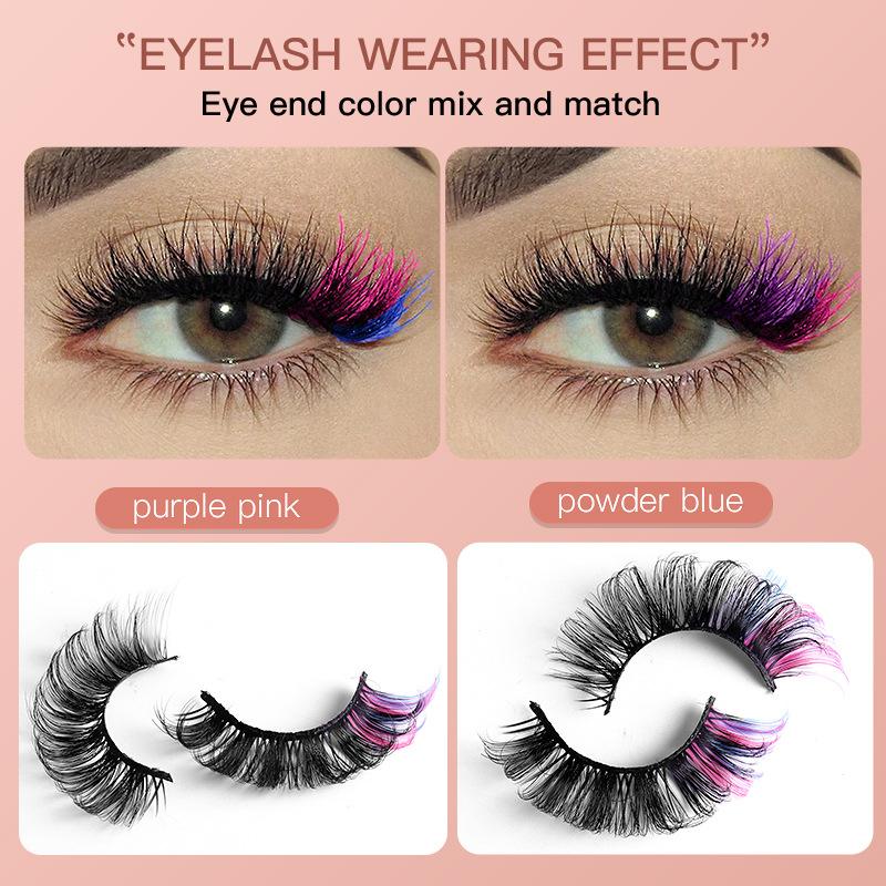 7 Par Kolorowych Sztucznych Rz – Eyelash Extension Volume Lashes recenzja i cena